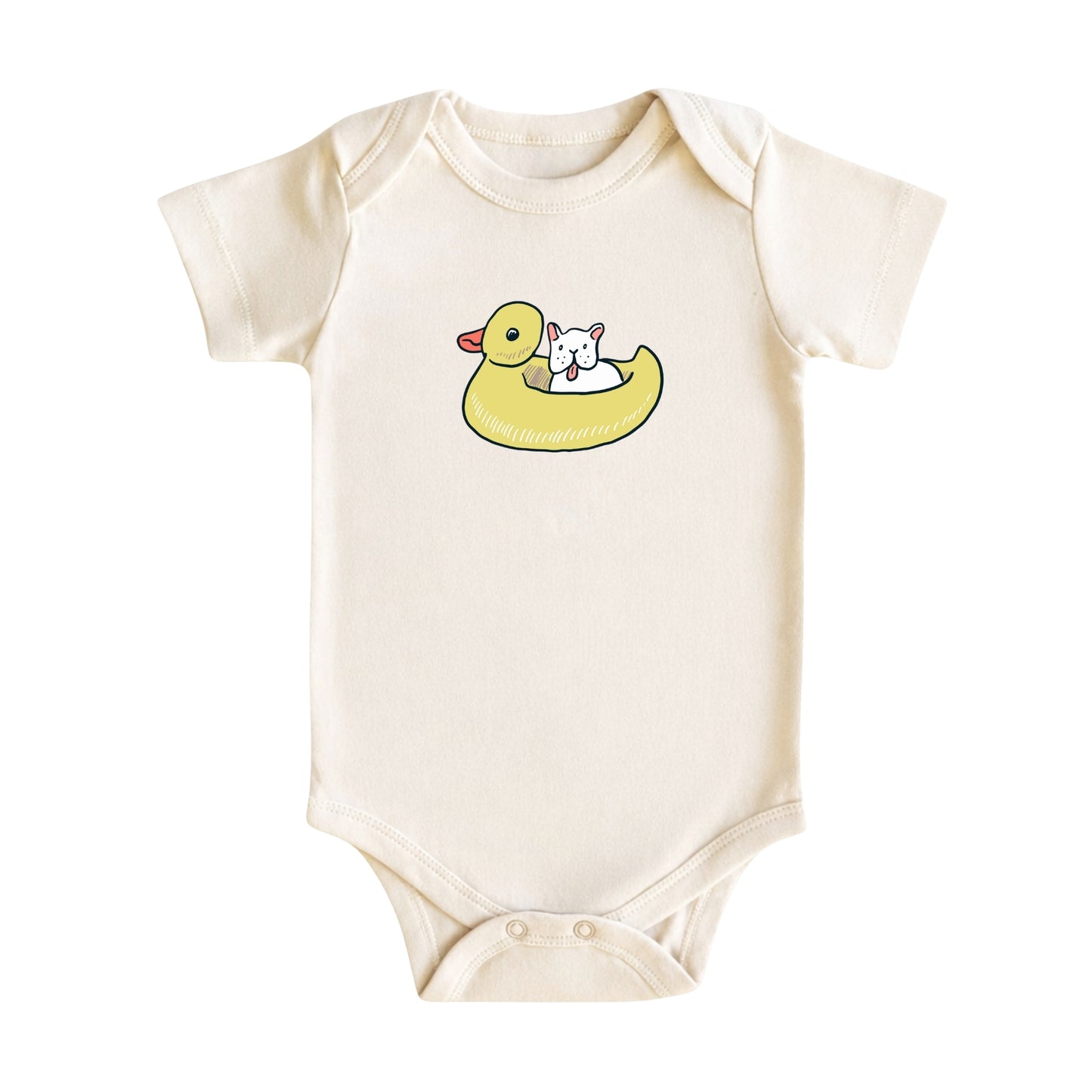 Dog in Duck Float Baby Bodysuit