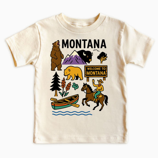Montana Big Sky Adventure Kids T-Shirt