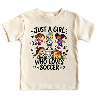 Just a Girl Who Loves Soccer Kids T-Shirt