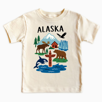 Alaska Wildlife Adventure Kids T-Shirt