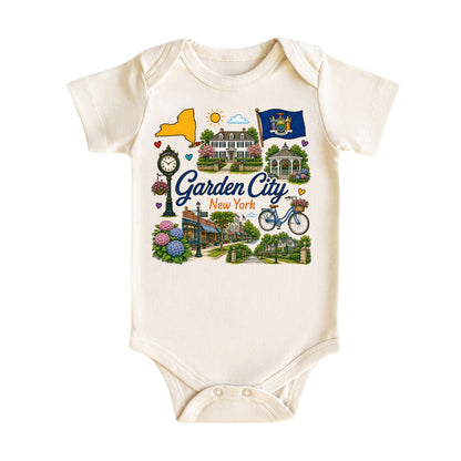 Garden City New York Baby Bodysuit for Boys Girls