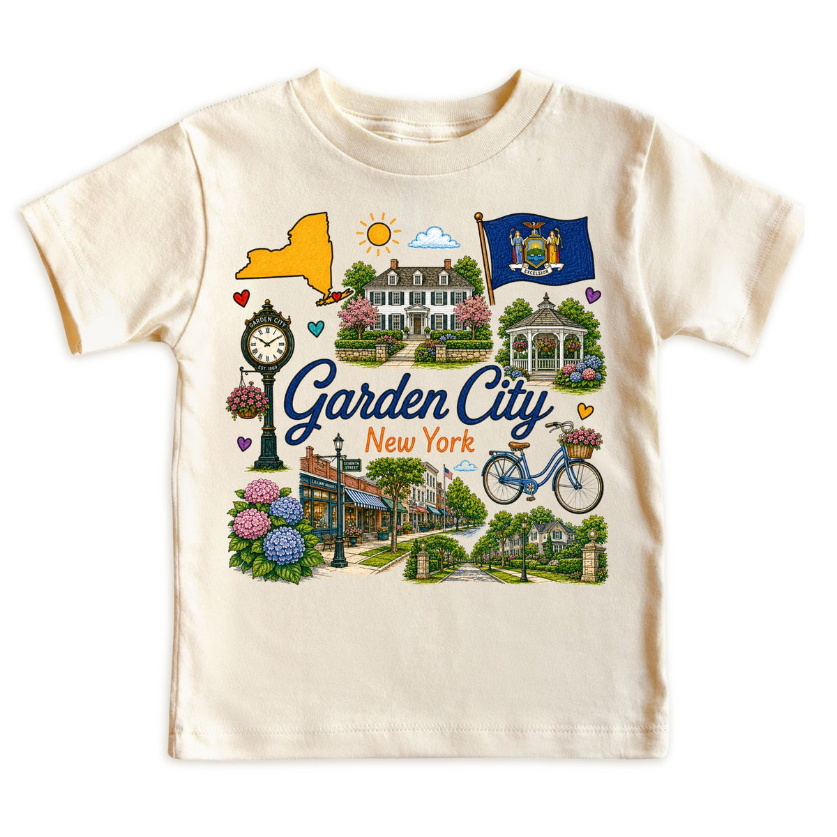 Garden City New York Baby Bodysuit for Boys Girls