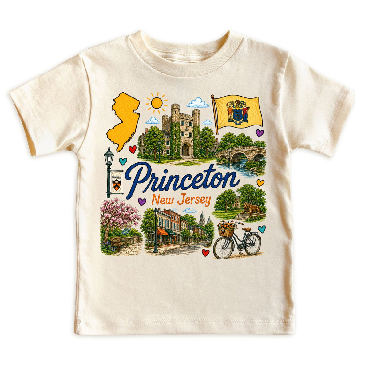 Princeton New Jersey Baby Bodysuit for Boys Girls