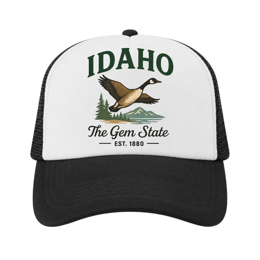 Idaho Trucker Hat for Kids & Adults, Idaho Road Trip Vacation Hat