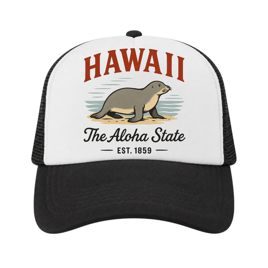 Hawaii Trucker Hat for Kids & Adults, Hawaii Vacation Hat