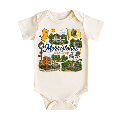 Morristown New Jersey Baby Bodysuit for Boys Girls