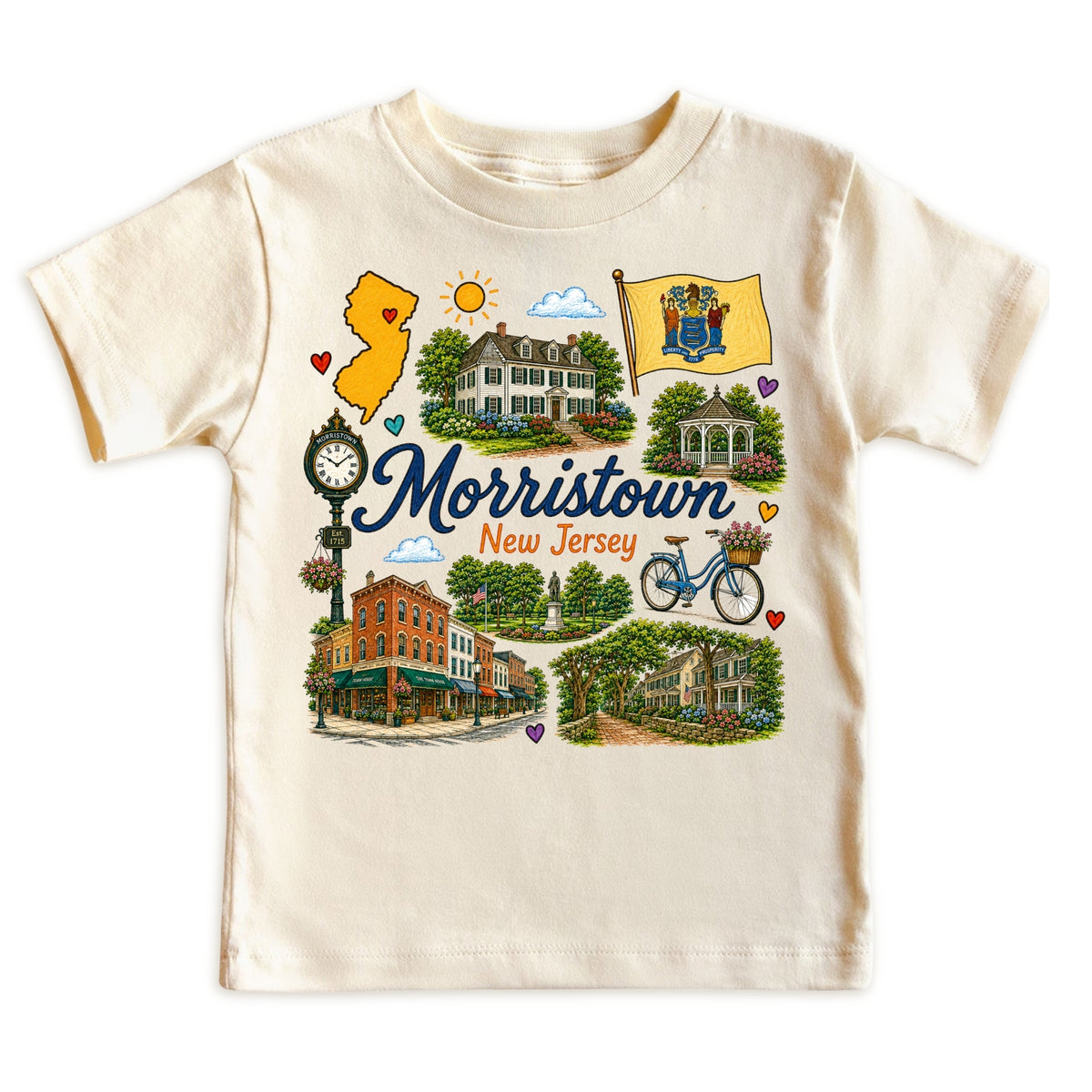 Morristown New Jersey Baby Bodysuit for Boys Girls