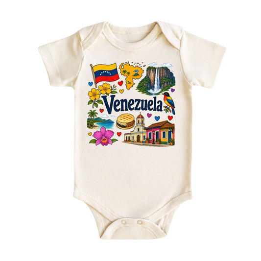 Venezuela Baby Bodysuit for Boys Girls