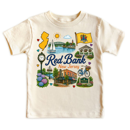 Red Bank New Jersey Baby Bodysuit for Boys Girls
