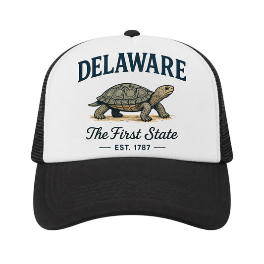 Delaware Trucker Hat for Kids & Adults, Delaware Road Trip Vacation