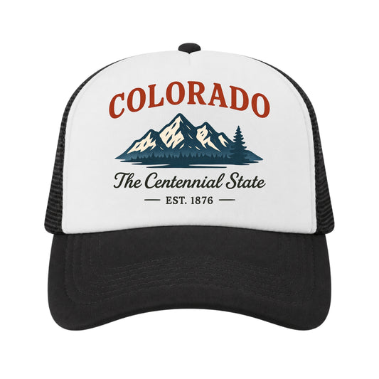 Colorado Trucker Hat for Kids & Adults, Colorado Road Trip Vacation Hat