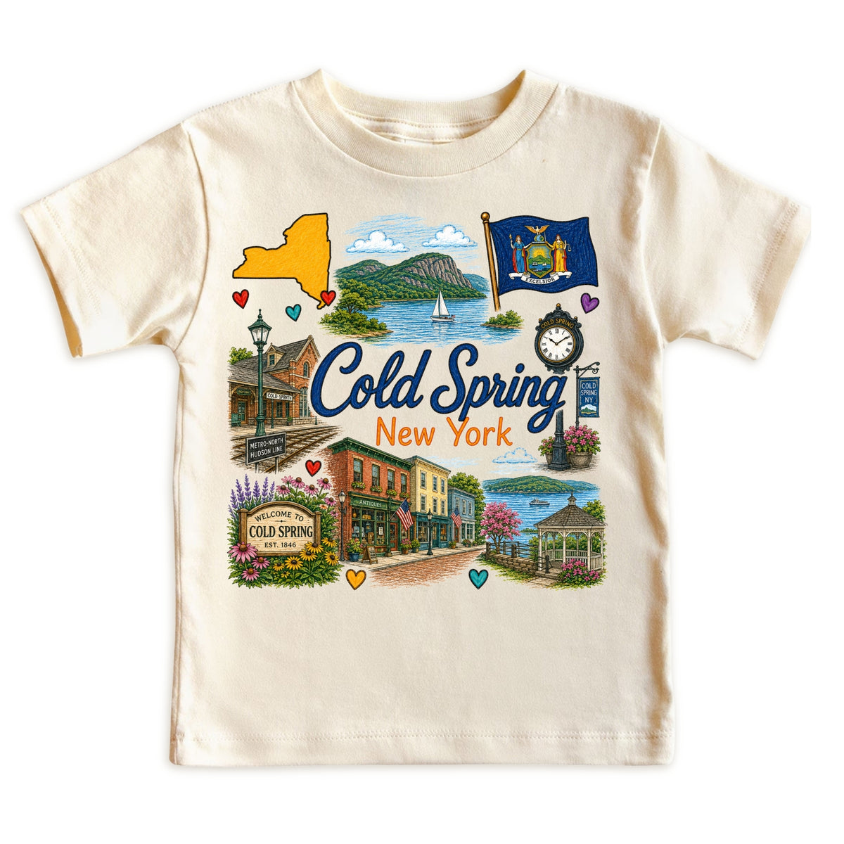 Cold Spring New York Baby Bodysuit for Boys Girls