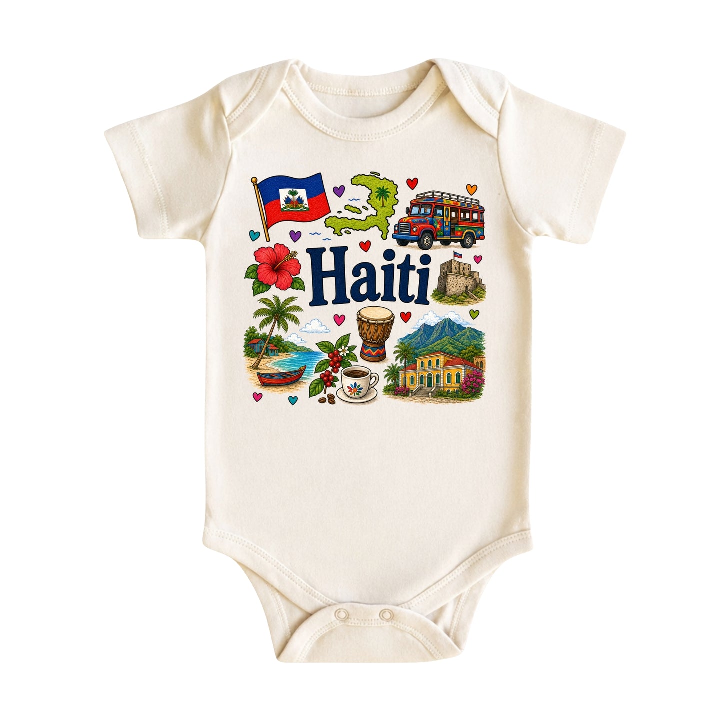 Haiti Baby Bodysuit for Boys Girls