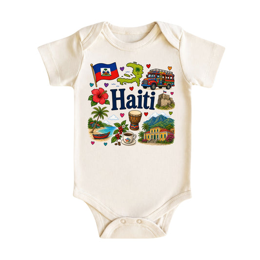 Haiti Baby Bodysuit for Boys Girls