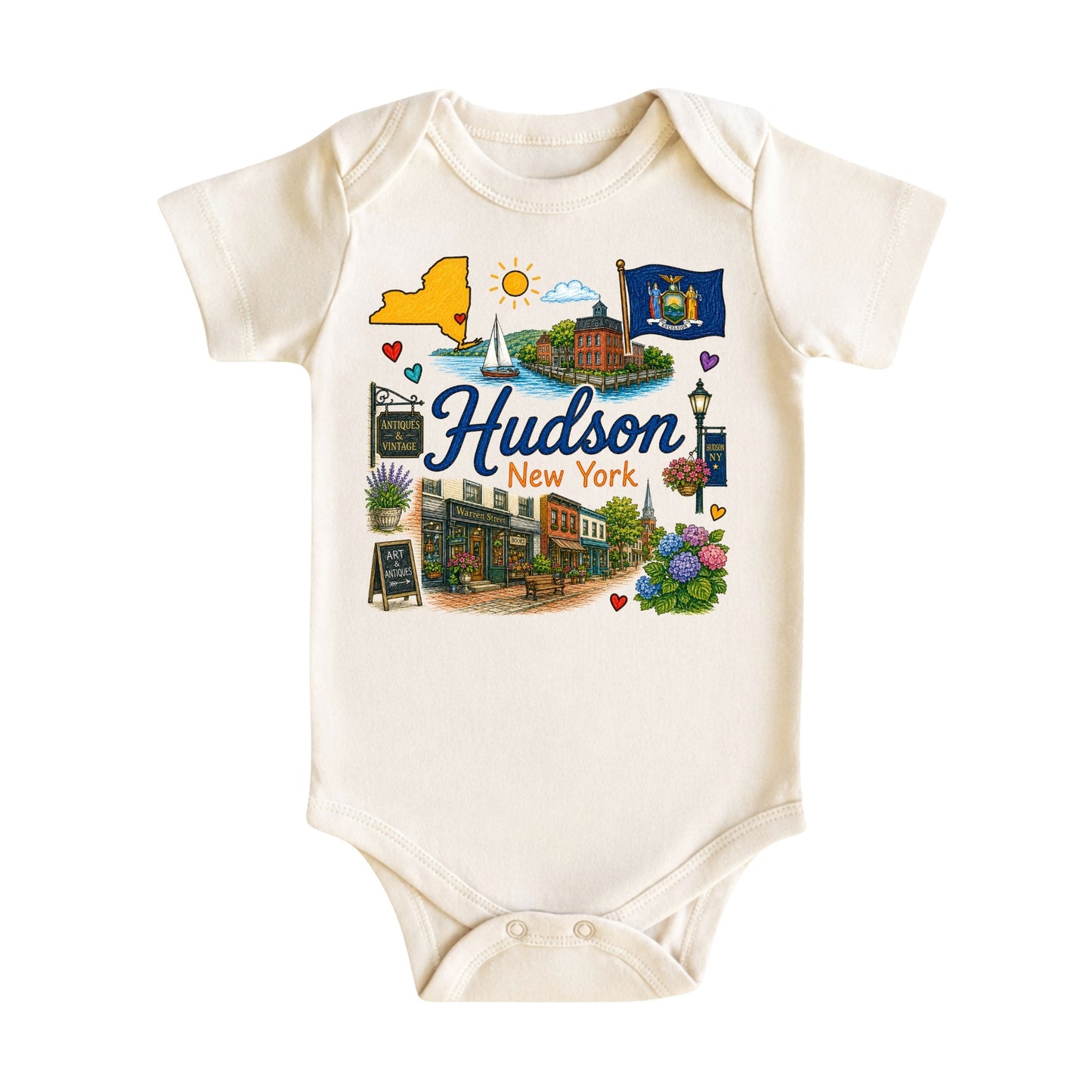 Hudson New York Baby Bodysuit for Boys Girls