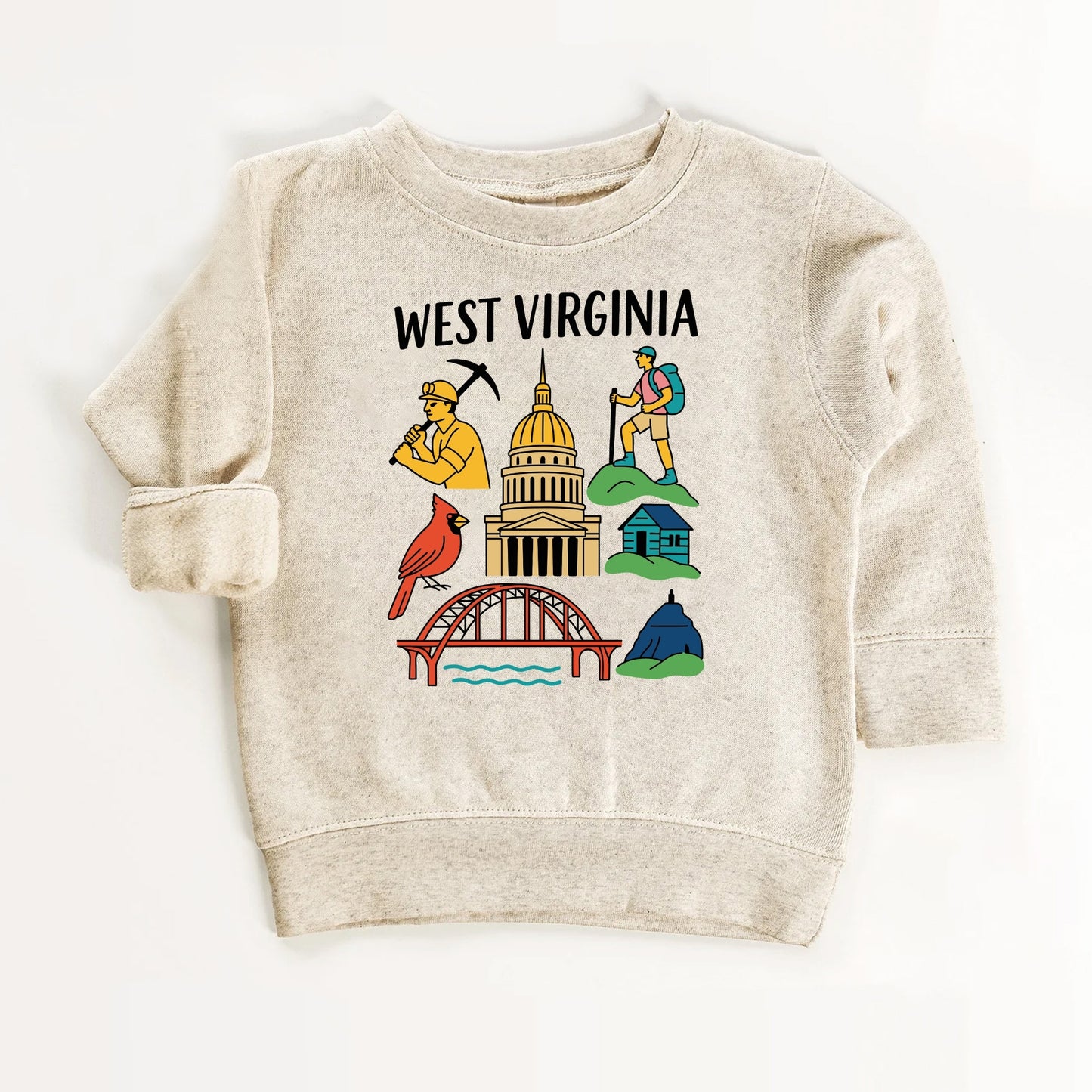 West Virginia State Kids T-Shirt
