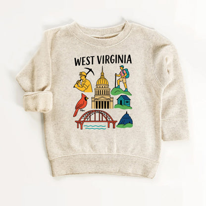 West Virginia State Kids T-Shirt