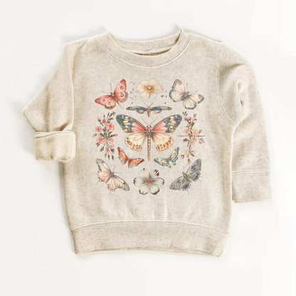 Vintage Watercolor Butterfly Garden Kids T-Shirt