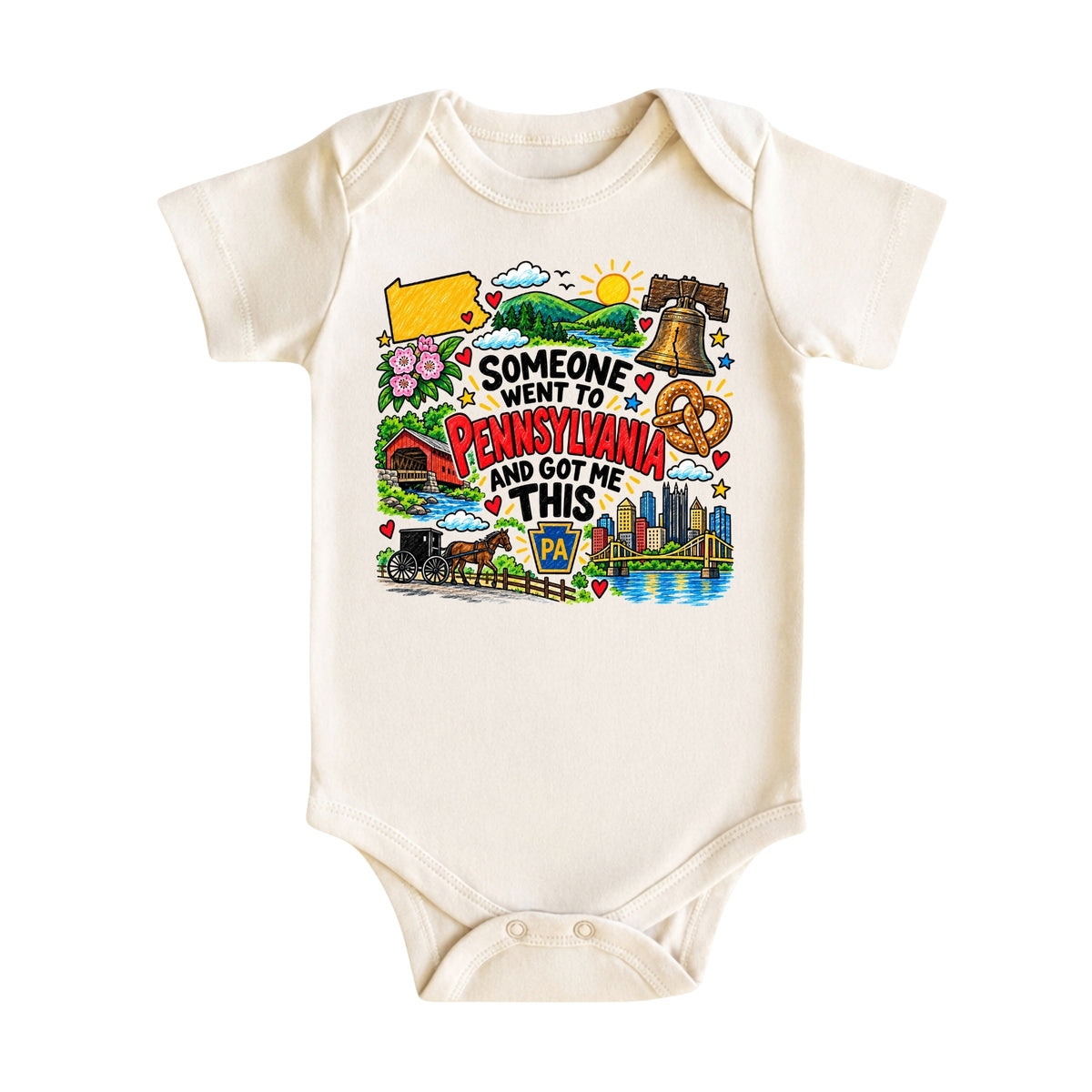 Pennsylvania Souvenir Shirt for Kids