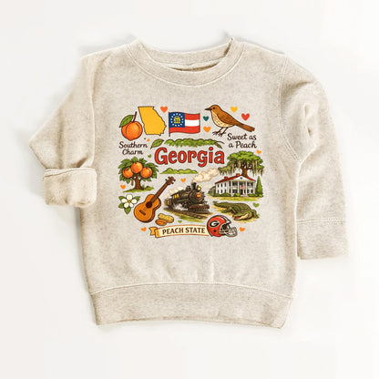 Georgia State Symbols Kids T-Shirt