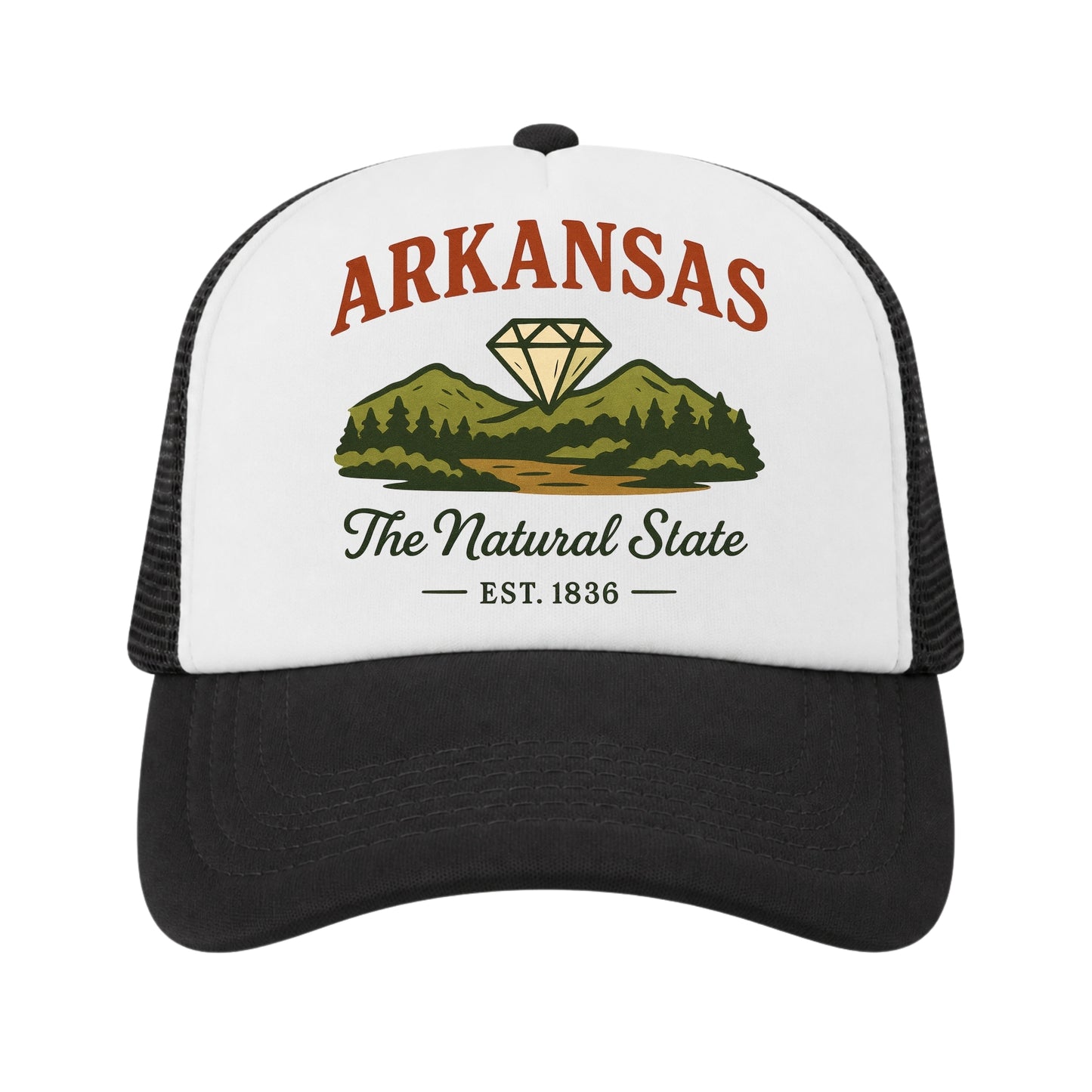 Arkansas Trucker Hat for Kids & Adults, Arkansas Road Trip Vacation Hat