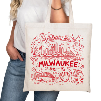 Milwaukee Symbols Tote Bag