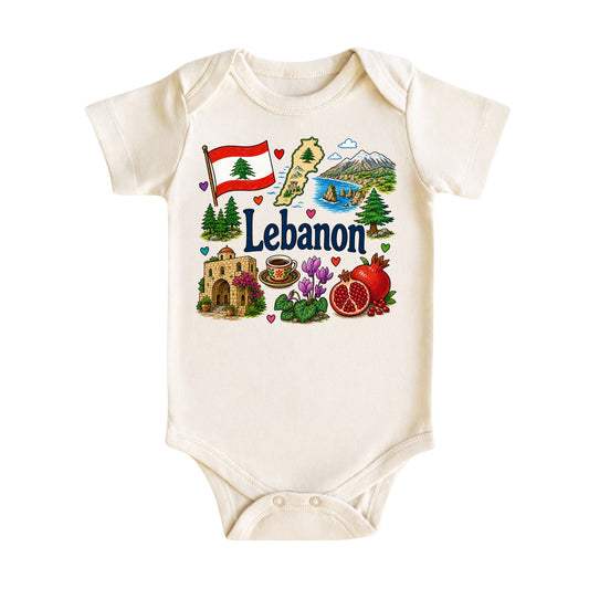 Lebanon Baby Bodysuit for Boys Girls