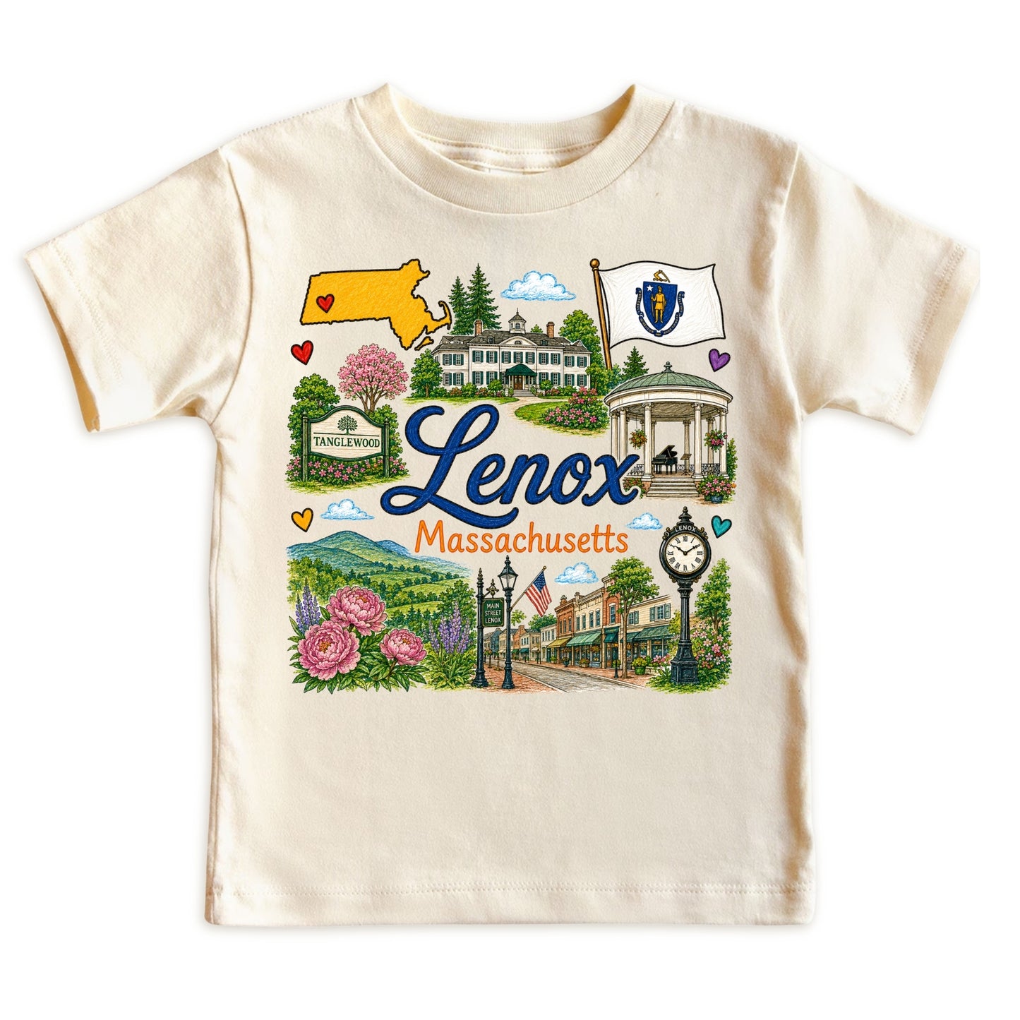 Lenox Massachusetts Kids T-Shirt