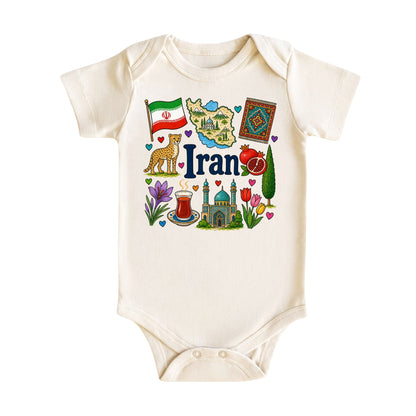 Iran Baby Bodysuit for Boys Girls