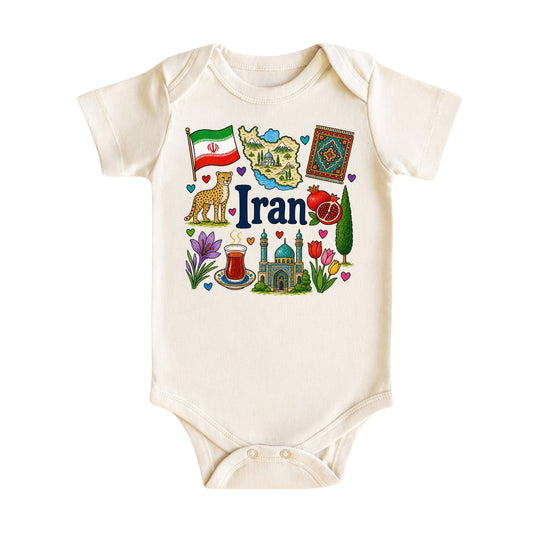 Iran Baby Bodysuit for Boys Girls