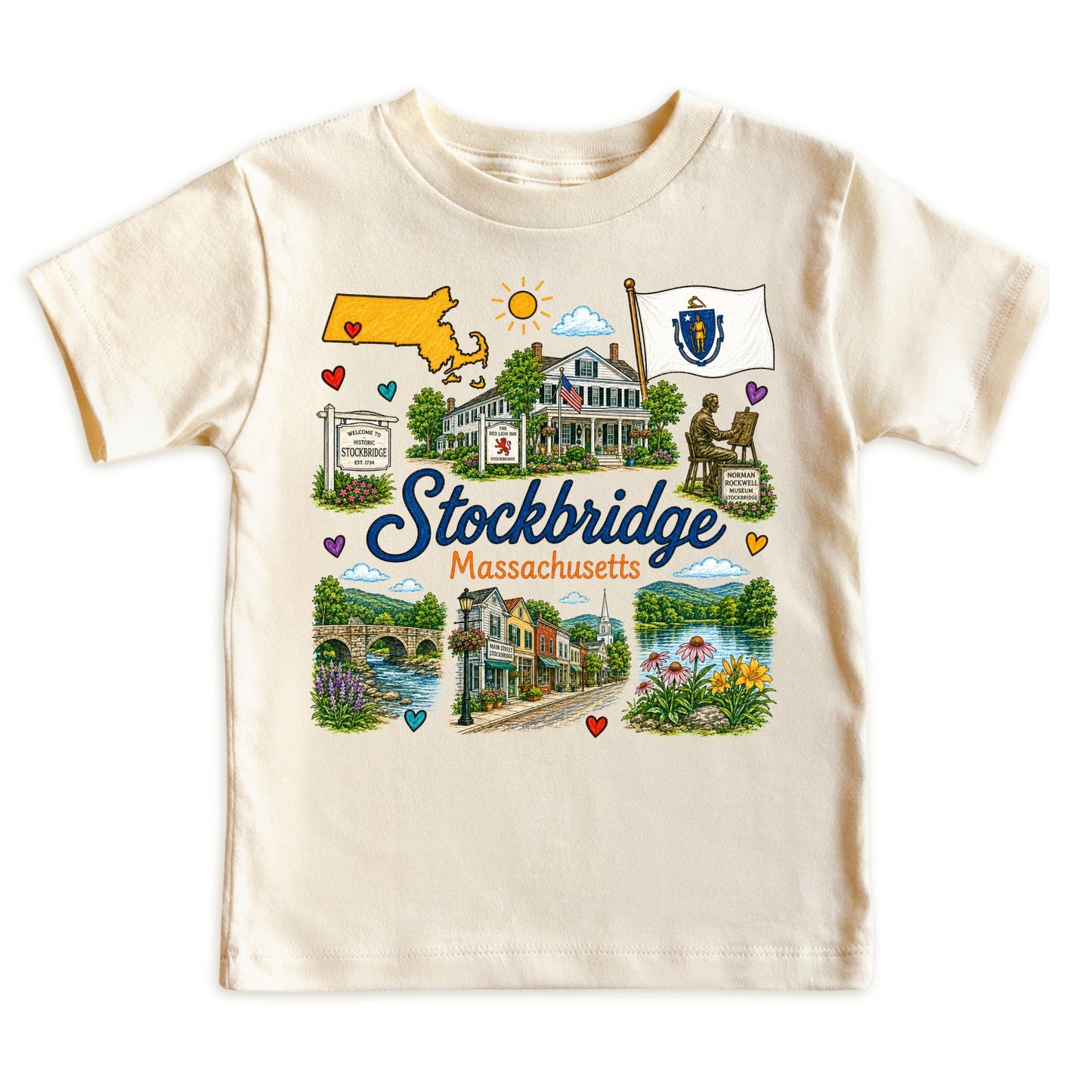 Stockbridge Massachusetts Kids T-Shirt