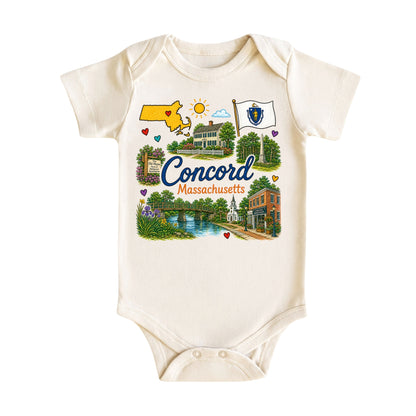 Concord Massachusetts Kids T-Shirt