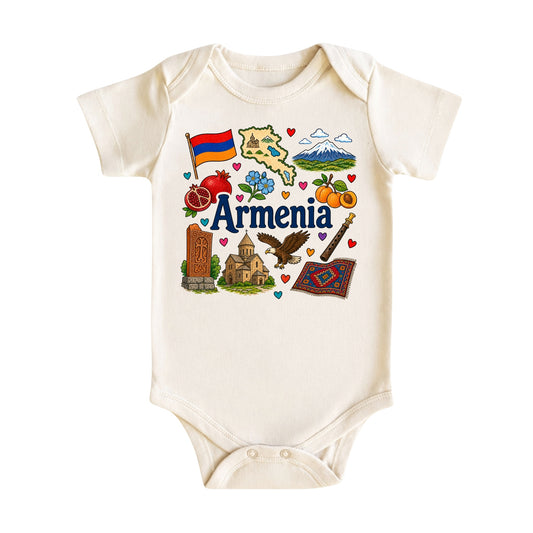 Armenia Baby Bodysuit for Boys Girls