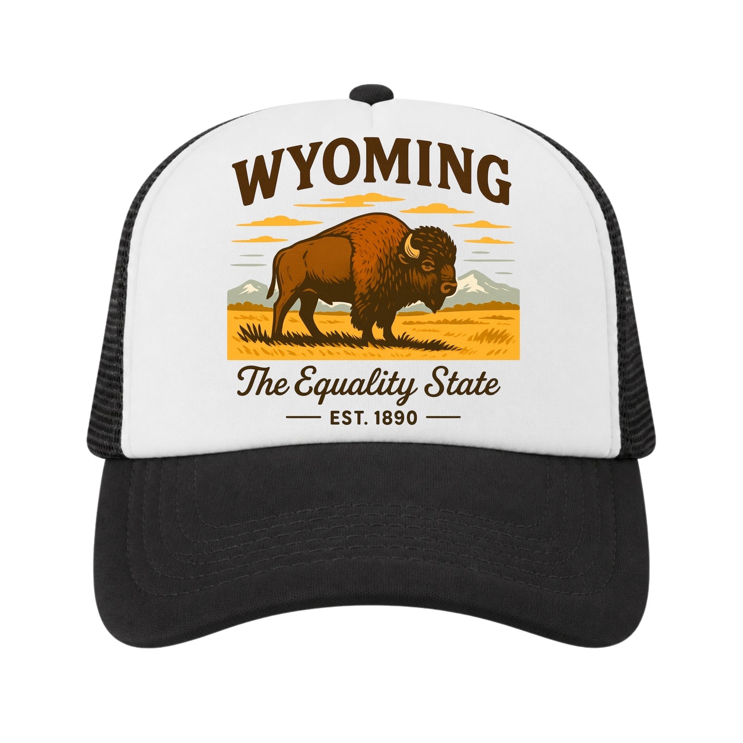 Wyoming Trucker Hat for Kids & Adults, Wyoming Road Trip Vacation Hat
