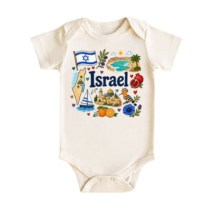 Israel Baby Bodysuit for Boys Girls