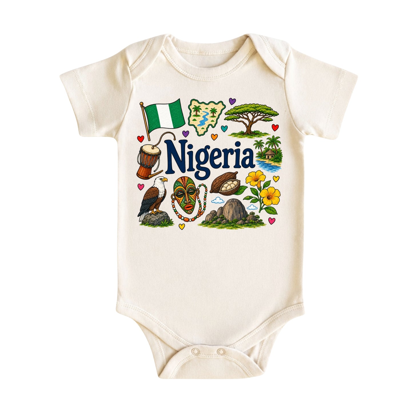 Nigeria Baby Bodysuit for Boys Girls