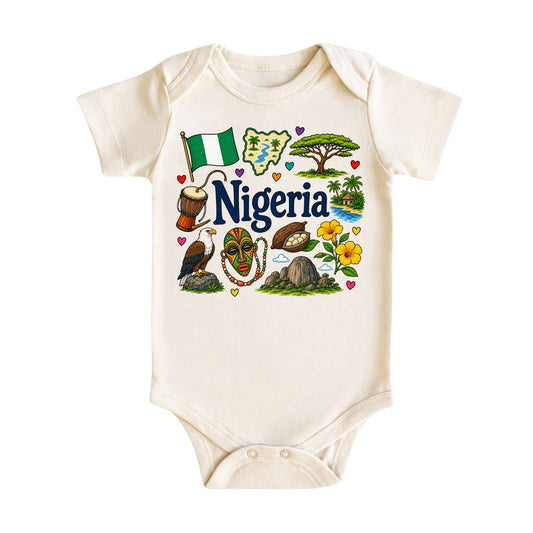 Nigeria Baby Bodysuit for Boys Girls