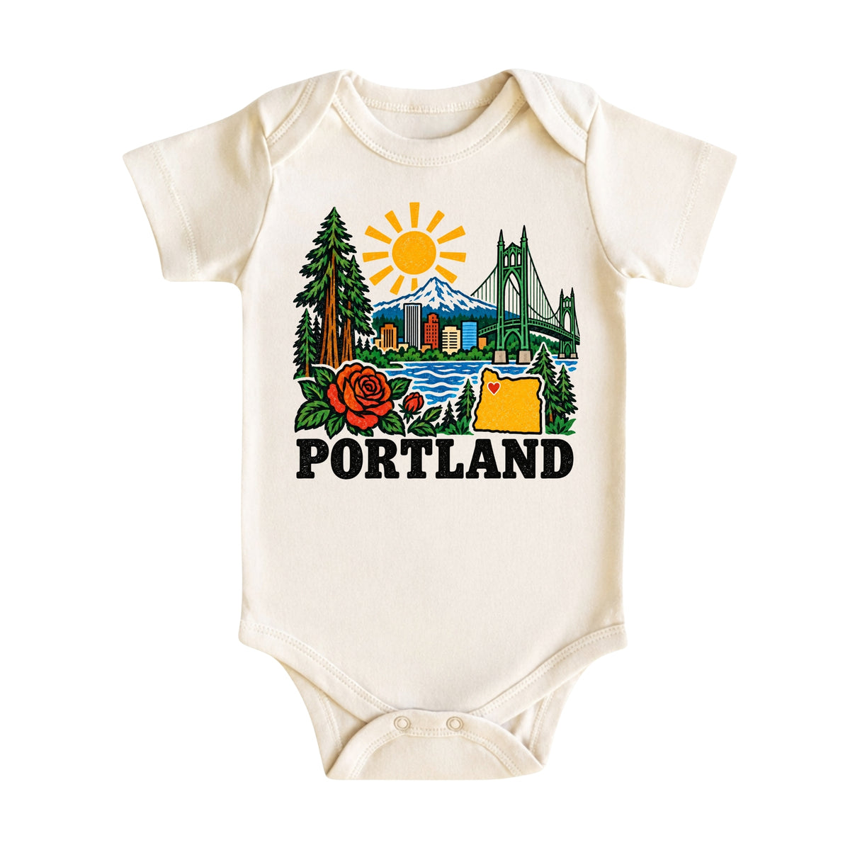 Portland Oregon Baby Bodysuit