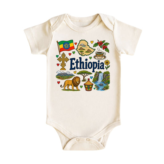 Ethiopia Baby Bodysuit for Boys Girls