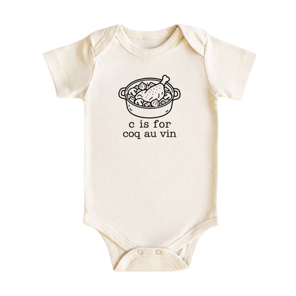 C Is for Coq au Vin Baby Bodysuit