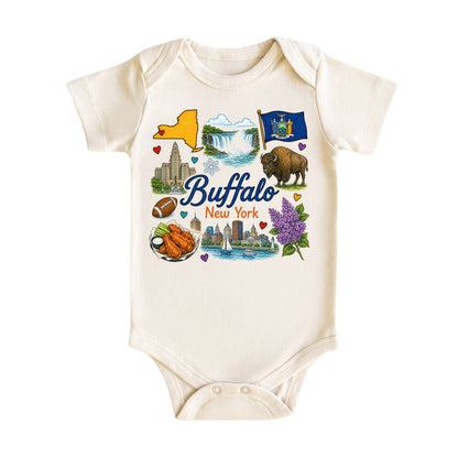 Buffalo New York Baby Bodysuit for Boys Girls