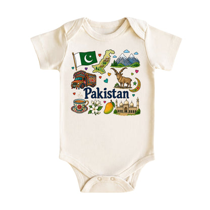 Pakistan Baby Bodysuit for Boys Girls