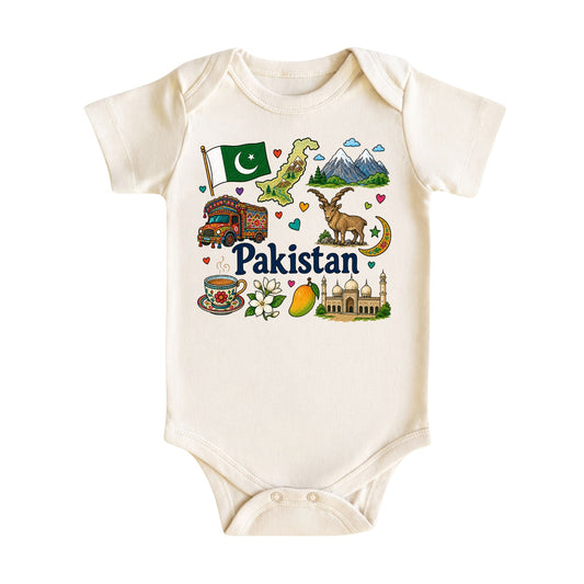Pakistan Baby Bodysuit for Boys Girls