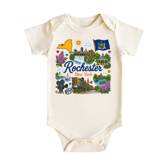 Rochester New York Baby Bodysuit for Boys Girls