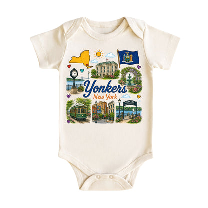 Yonkers New York Baby Bodysuit for Boys Girls