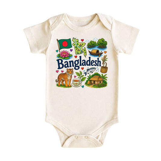 Bangladesh Baby Bodysuit for Boys Girls