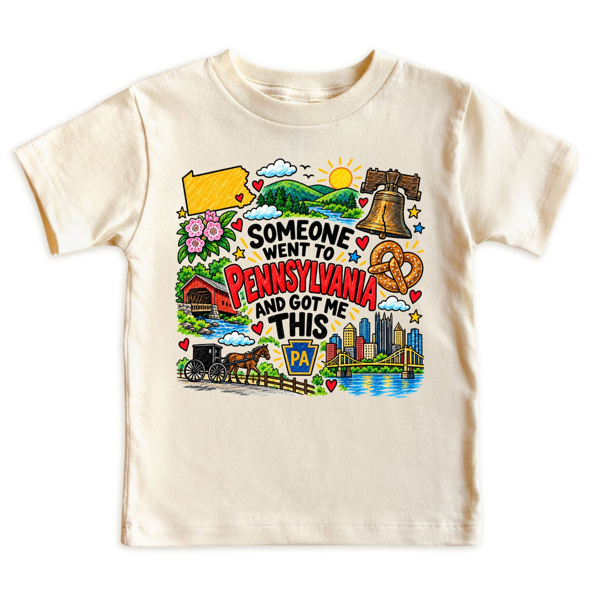 Pennsylvania Souvenir Shirt for Kids