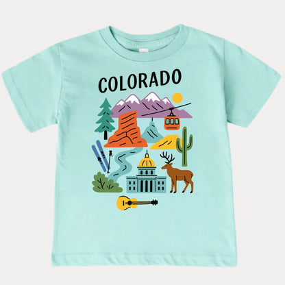Colorado Mountain Adventure Kids T-Shirt