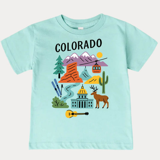 Colorado Mountain Adventure Kids T-Shirt