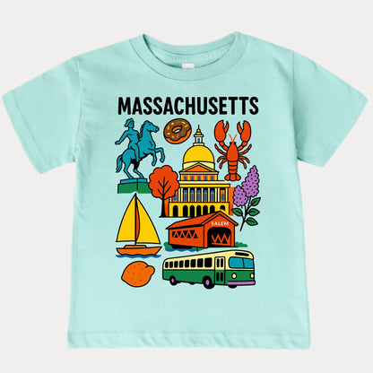 Massachusetts Bay State Kids T-Shirt